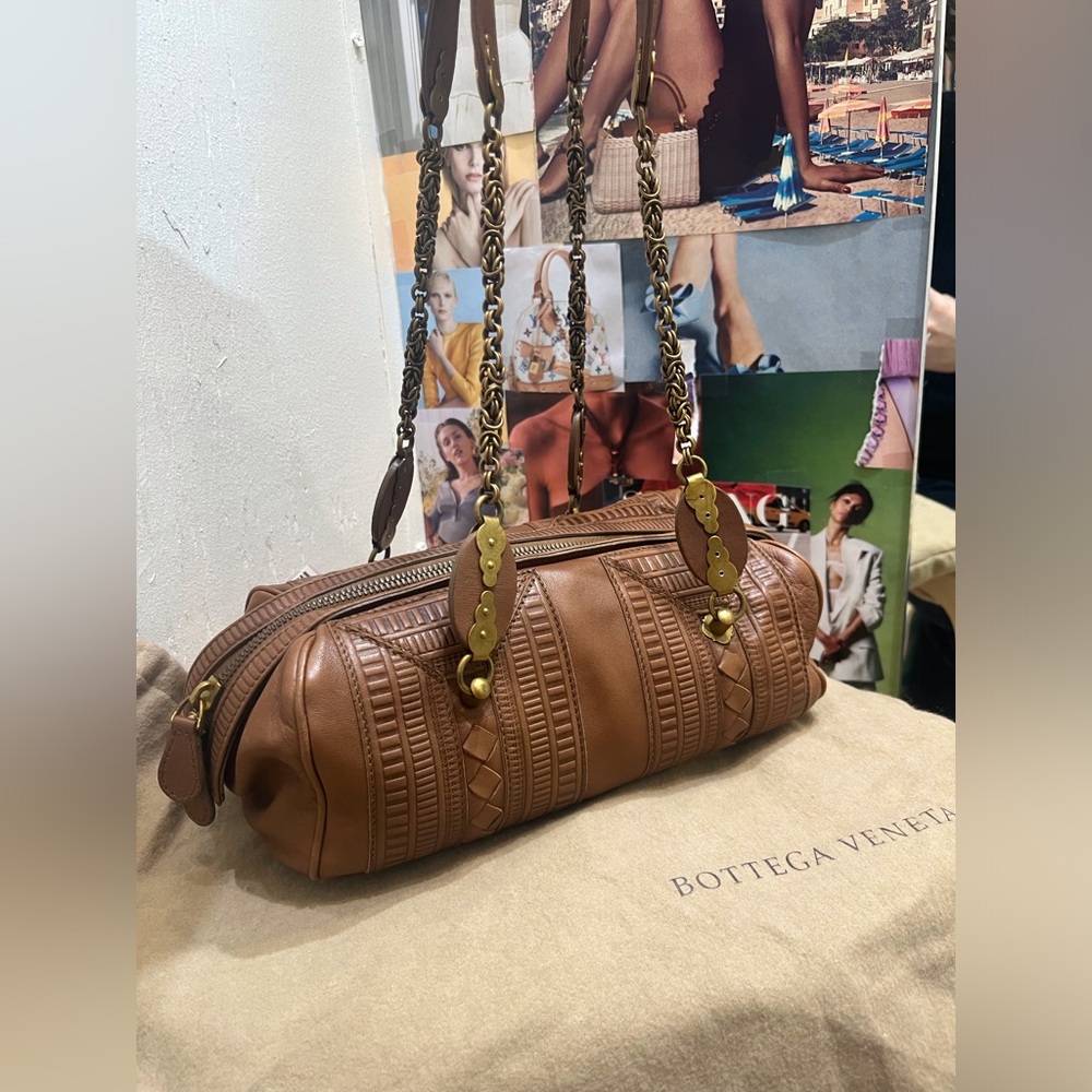 Bottega Veneta Tan Leather Shoulder Bag